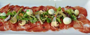 Carpaccio van lam met artisjok