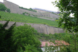 Würzburg Festung Marienburg en wijnvelden Frankenwijn