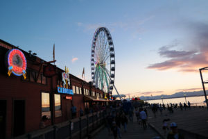 Zonsondergang aan het Waterfront